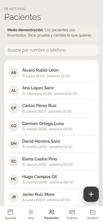 Pacientes en Sottovoce