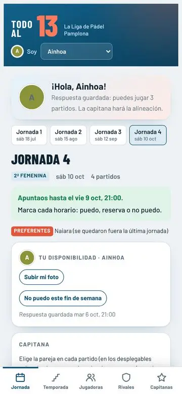 Jornada en Todo al 13