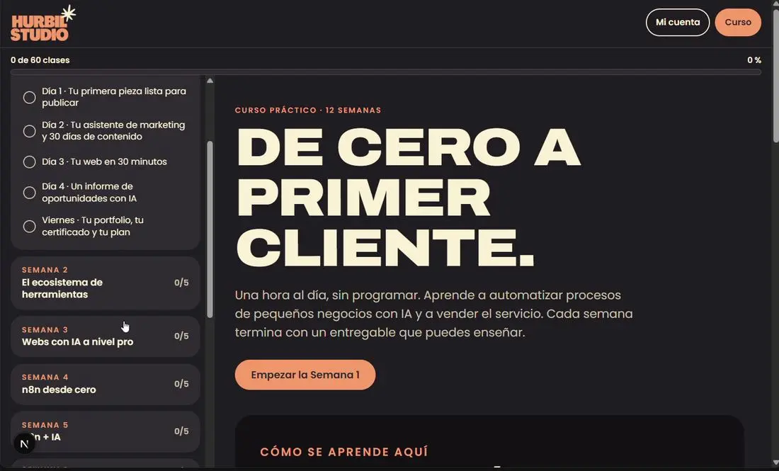 Portada del curso: De cero a primer cliente