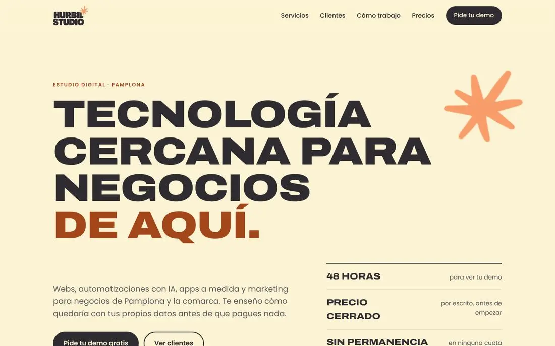 Portada de la web de Hurbil Studio
