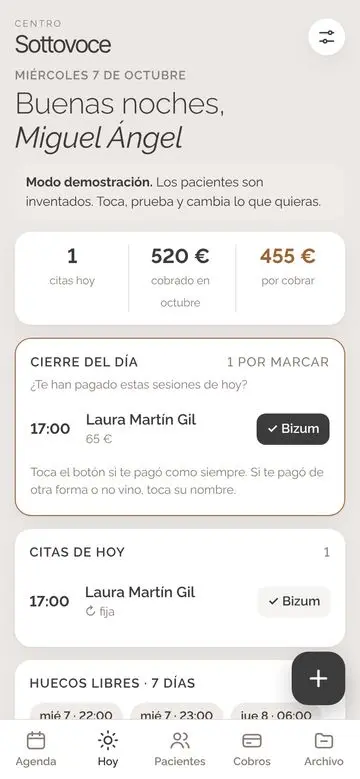 Pantalla Hoy en Sottovoce